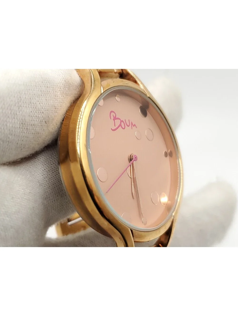 Boum Quartz Watch Womens Rose Gold Tone Round 35mm Dial